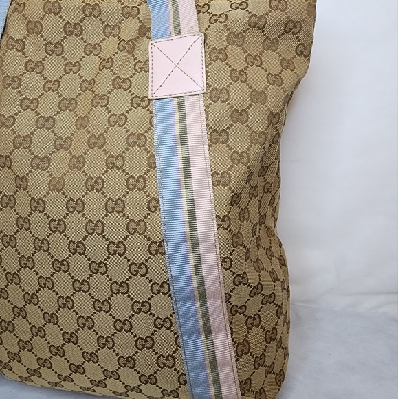 ✨️GUCCI GG Canvas Web Tote Bag - Picture 8 of 15
